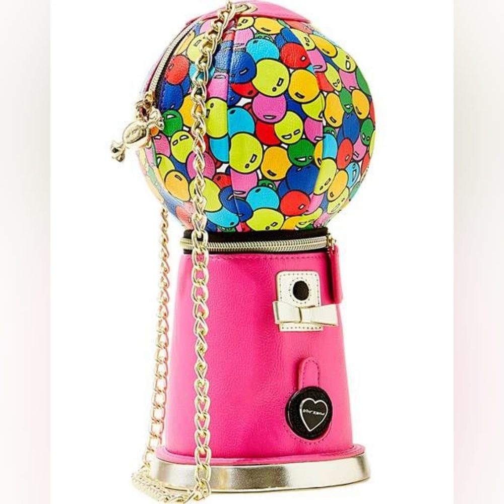 Betsey Johnson Kitschy Pink Gumball Machine Purse